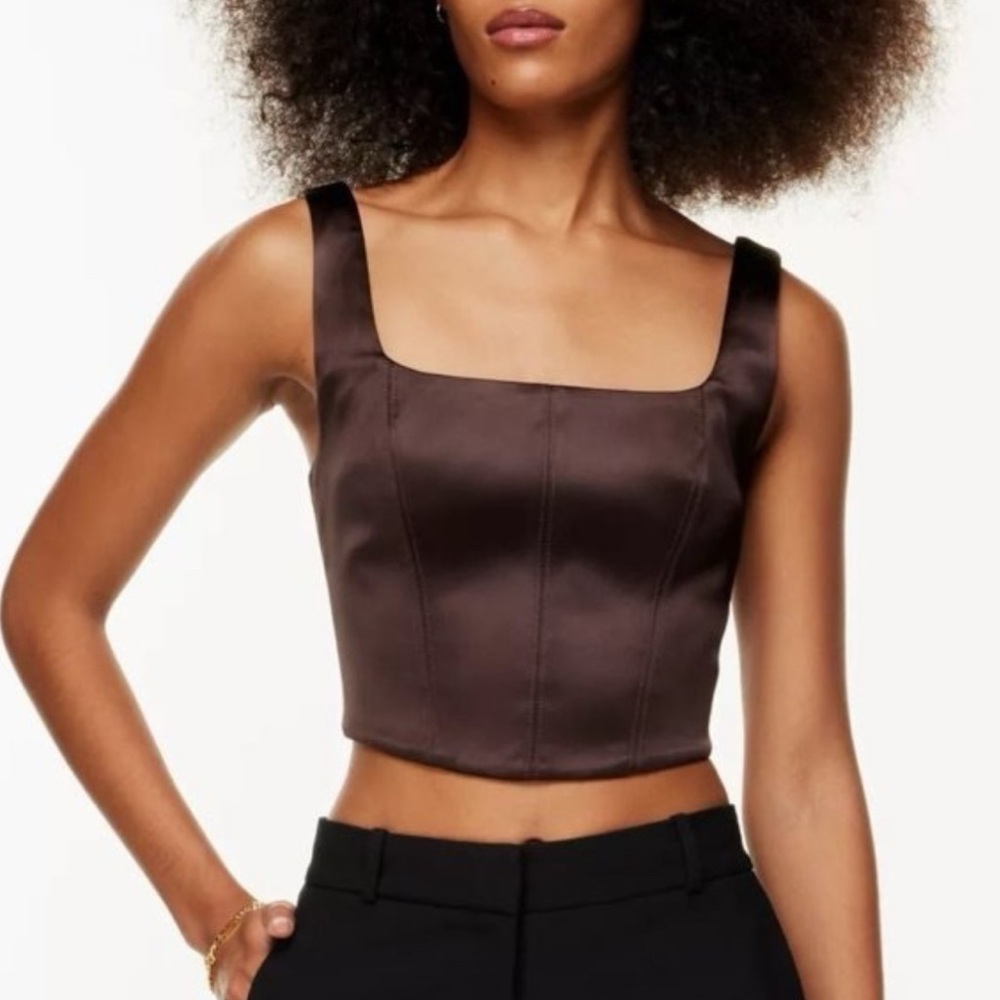 Ten by Babaton ELEVATE Bustier in Rich Mocha Brown